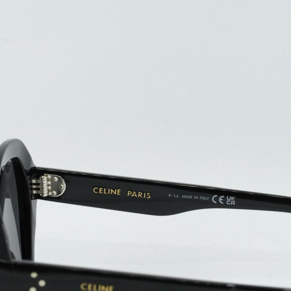 NEW CELINE CL40200I 01A SHINY BLACK /DARK GREY SUNGLASSES - Picture 6 of 11